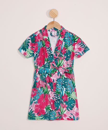 Roupao-Infantil-Estampado-Floral-Manga-Curta-Rosa-9972171-Rosa_1