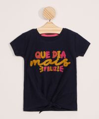 Blusa-Infantil-com-Bordado--Que-Dia-Mais-Feliz--Manga-Curta-Azul-Marinho-9978306-Azul_Marinho_1