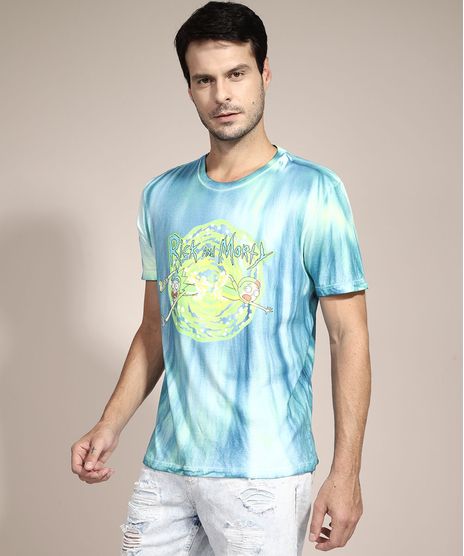 Camiseta-Rick-and-Morty-Estampada-Tie-Dye-Manga-Curta-Gola-Careca-Azul-9984866-Azul_1