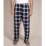 Calca-de-Pijama-em-Flanela-Estampada-Xadrez-com-Bolso-Azul-Marinho-9985165-Azul_Marinho_1
