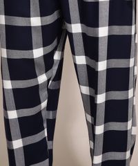 Calca-de-Pijama-em-Flanela-Estampada-Xadrez-com-Bolso-Azul-Marinho-9985165-Azul_Marinho_6
