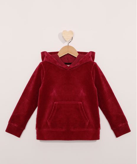 Blusao-Infantil-de-Veludo-Cotele-com-Capuz-Vinho-9806578-Vinho_1