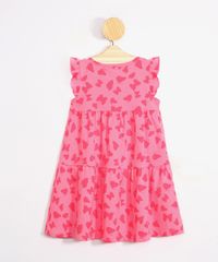 Vestido-Infantil-Estampado-de-Borboletas-com-Babados-Decote-Redondo-Pink-9979703-Pink_2