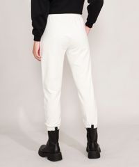 Calca-Jogger-de-Moletom-Basica-com-Bolsos-Cintura-Media-Branco-9981595-Branco_2