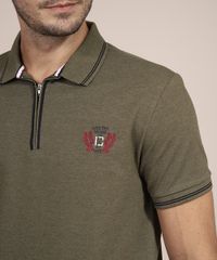 Polo-Tradicional-com-Ziper-e-Bordado-Manga-Curta-Verde-Militar-9980598-Verde_Militar_5