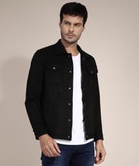 Jaqueta-Trucker-de-Suede-com-Bolsos-Preta-9526919-Preto_1