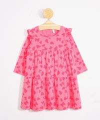 Vestido-Infantil-Estampado-de-Borboletas-com-Babados-Manga-Longa-Decote-Redondo-Pink-9981633-Pink_1