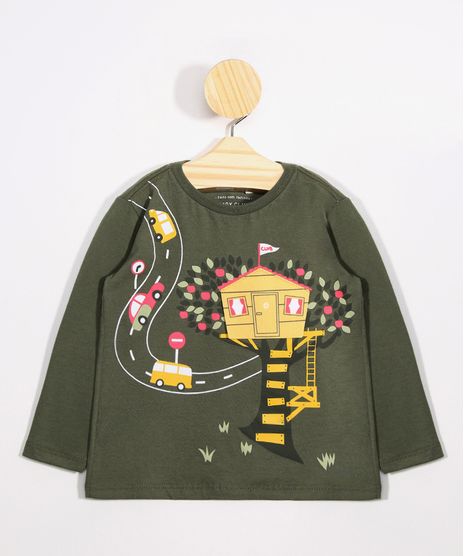 Camiseta-Infantil-Estampa-Interativa-Casinha-Manga-Longa-Gola-Careca-Verde-Militar-9977385-Verde_Militar_1