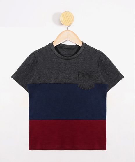 Camiseta-Infantil-com-Recorte-e-Bolso-Manga-Curta-Gola-Careca-Vinho-9977247-Vinho_1