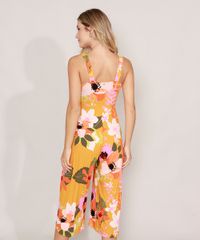 Macacao-Pantacourt-Estampado-Floral-com-Torcao-e-Vazado-Alca-Media-Amarelo-9984609-Amarelo_2