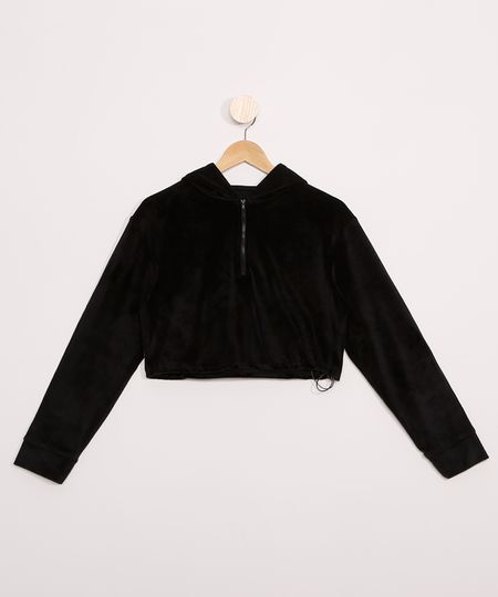 Blusao-Juvenil-de-Plush-Cropped-com-Capuz-Preto-9972046-Preto_1 Blusao-Juvenil-de-Plush-Cropped-com-Capuz-Preto-9972046-Preto_1