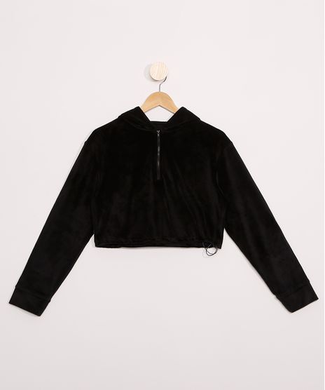 Blusao-Juvenil-de-Plush-Cropped-com-Capuz-Preto-9972046-Preto_1