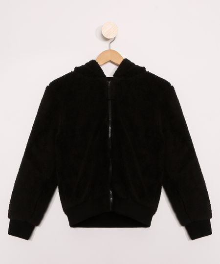 Blusao-Juvenil-de-Plush-com-Capuz-Preto-9972179-Preto_1