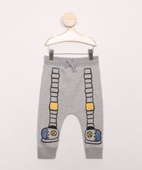 Calca-Infantil-de-Moletom-Jogger-Estampada-Robo-Cinza-Mescla-9976326-Cinza_Mescla_1