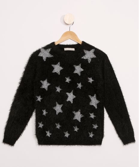 Sueter-Juvenil-de-Trico-Estrelas-Preto-9972050-Preto_1