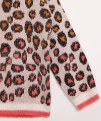 Sueter-Infantil-de-Trico-Estampado-Animal-Print-de-Onca-Rosa-Claro-9806580-Rosa_Claro_4