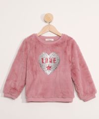 Blusao-Infantil-de-Pelo--Love--com-Paetes-Dupla-Face-Rosa-9972178-Rosa_1