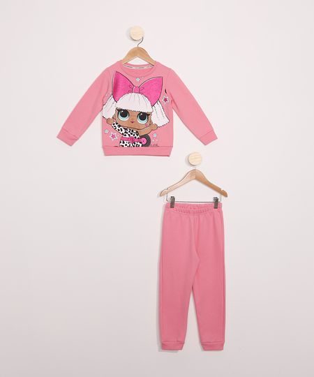 Conjunto-Infantil-de-Moletom-Blusao-LOL-Diva-Rosa---Calca-Jogger-Rosa-9979766-Rosa_1