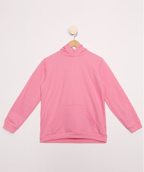 Blusao-Juvenil-Alongada-de-Moletom-com-Bolso-Canguru-e-Capuz-Pink-9986079-Pink_1