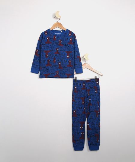 Pijama-Infantil-Estampada-Homem-Aranha-Manga-Longa-Azul-9983180-Azul_1