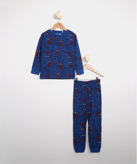 Pijama-Infantil-Estampada-Homem-Aranha-Manga-Longa-Azul-9983180-Azul_1