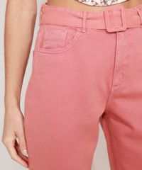 Calca-Mom-de-Sarja-com-Cinto-Cintura-Super-Alta-Rosa-Escuro-9985313-Rosa_Escuro_4 Calca-Mom-de-Sarja-com-Cinto-Cintura-Super-Alta-Rosa-Escuro-9985313-Rosa_Escuro_4