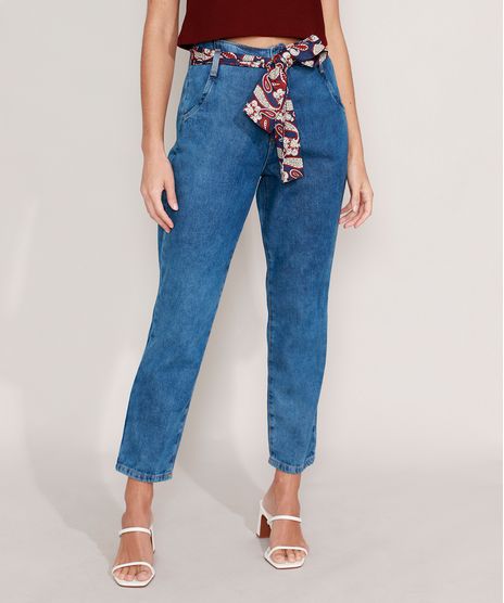 Calca-Mom-Jeans-Marmorizada-com-Lenco-Estampado-Paisley-Cintura-Super-Alta-Azul-Medio-9985074-Azul_Medio_1