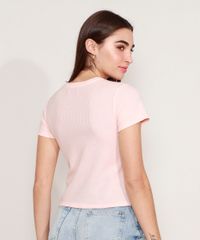 Camiseta-Cropped-Canelada-com-Bordado--Exhausted--Manga-Curta-Decote-Redondo-Rosa-Claro-9983364-Rosa_Claro_2