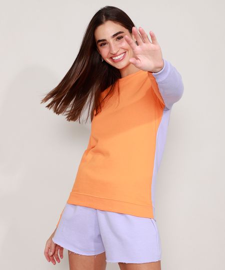 Blusao-de-Moletom-Basico-Bicolor-Decote-Redondo-Laranja-9985454-Laranja_1