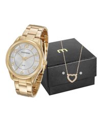 Kit-de-Relogio-Analogico-Mondaine-Feminino---Colar---76651LPMVDE1KG-DOURADO-9977906-Dourado_3