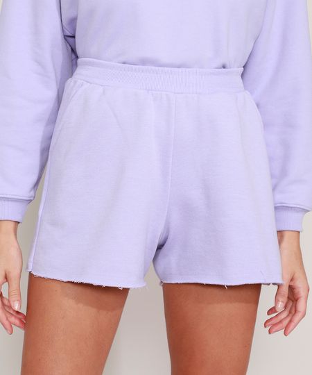 Short-de-Moletom-Basico-com-Bolsos-e-Barra-a-Fio-Cintura-Alta-Lilas-9985451-Lilas_1