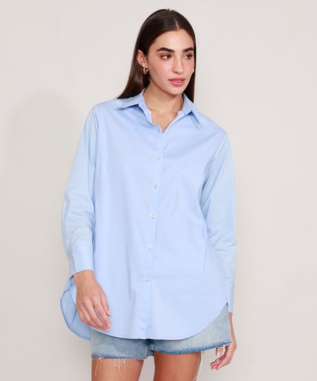 Camisa-Longa-Oversized-com-Fenda-Manga-Longa-Azul-Claro-9993368-Azul_Claro_1