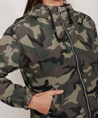 Jaqueta-Corta-Vento-de-Nylon-Camuflada-com-Capuz-e-Bolsos-Verde-Militar-9967486-Verde_Militar_4