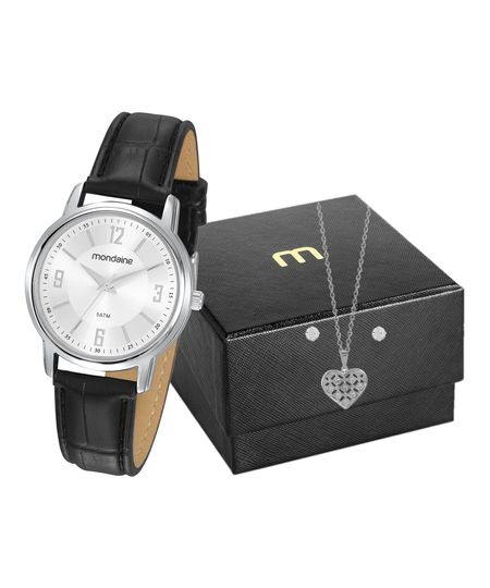 Kit-de-Relogio-Analogico--Mondaine-Feminino--Branco--Colar--83475L0MVNH1K2-PRATEADO-9984220-Prateado_1 Kit-de-Relogio-Analogico--Mondaine-Feminino--Branco--Colar--83475L0MVNH1K2-PRATEADO-9984220-Prateado_1