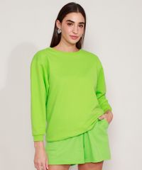 Blusao-Amplo-de-Moletom-Basico-Decote-Redondo-Verde-9985450-Verde_1