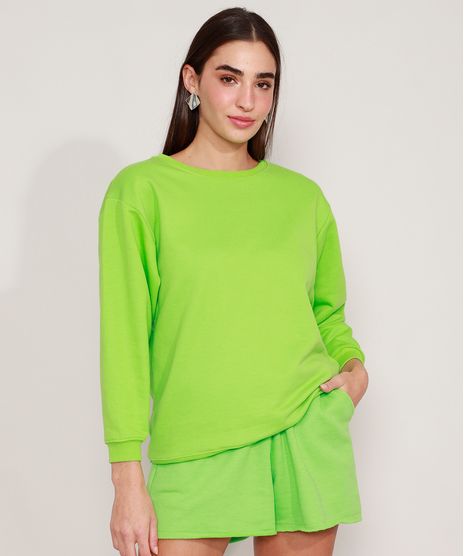 Blusao-Amplo-de-Moletom-Basico-Decote-Redondo-Verde-9985450-Verde_1