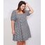 Vestido-Feminino-Plus-Size-Mindset-Curto-Estampado-Xadrez-Vichy-com-Amarracao-Manga-Bufante-Preto-9991020-Preto_1