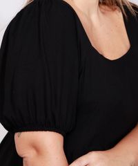 Vestido-Feminino-Plus-Size-Mindset-Curto-com-Amarracao-Manga-Bufante-Preto-9991019-Preto_5