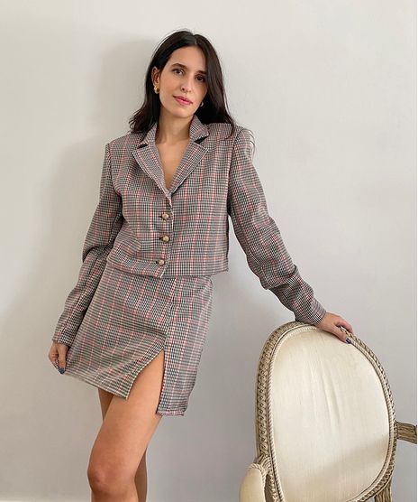 Blazer-Feminino-Mindset-Cropped-Estampado-Xadrez-Multicor-9992694-Multicor_1