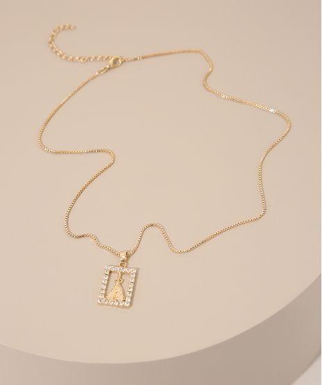 Colar-Feminino-com-Pingente-da-Nossa-Senhora-Dourado-9976670-Dourado_1