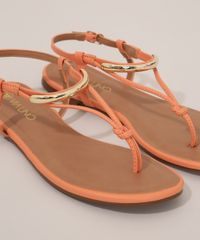 Rasteirinha-Feminina-Via-Uno-com-Detalhe-Laranja-9983983-Laranja_4