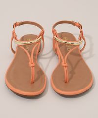 Rasteirinha-Feminina-Via-Uno-com-Detalhe-Laranja-9983983-Laranja_6
