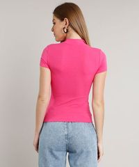 Blusa-Feminina-Canelada-com-Ziper-de-Argola-Manga-Curta-Gola-Alta-Rosa-9680111-Rosa_2