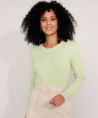 Sueter-de-Trico-Feminino-Basico-Bicolor-Decote-Redondo-Verde-Claro-9325451-Verde_Claro_6