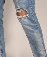 Calca-Slim-Jeans-Destroyed-Marmorizada-Azul-Medio-9981195-Azul_Medio_6