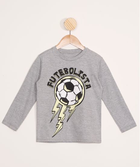 Camiseta-Infantil--Futebolista--Manga-Longa-Cinza-Mescla-9976755-Cinza_Mescla_1