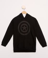 Blusao-Juvenil-de-Moletom-Capitao-America-com-Capuz-Preto-9981004-Preto_1