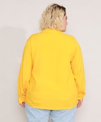 Camisa-de-Viscose-Plus-Size-com-Bolso-Manga-Longa-Mindset-Amarela-9991494-Amarelo_2