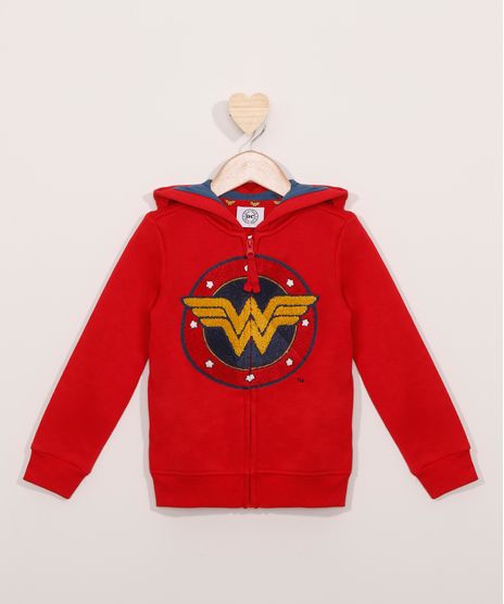 Blusao-Infantil-de-Moletom-Mulher-Maravilha-Vermelho-9797553-Vermelho_1