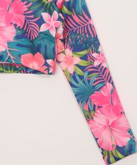 Blusa-de-Praia-Infantil-Cropped-Estampada-Floral-com-Protecao-UV50--Multicor-9976245-Multicor_4